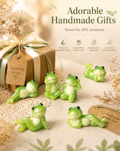 6-Cavity Frog Resin Molds, Tiny Animal Silicone Molds for Epoxy Casting - color: frog