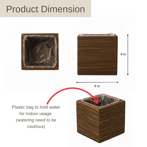 LaLaGreen Wood Planter Box for Indoor Plants (6 Pack) Hanging Wall Planters - size: 6-pc Set B