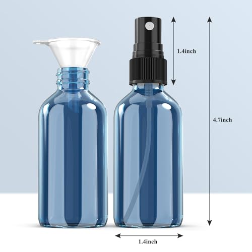 Wedama Spray Bottle, 2 oz Fine Mist Glass Spray Bottles, Little Refillable Liquid Containers for Watering Flowers Cleaning (16 Pack Indigo Blue) - color: Indigo Blue, size: 2 Ounce (Pack of 16)