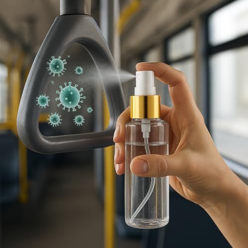 Bar5F Fine Mist Spray Bottle 4-Ounce Gold Misting Cap 6-Pack