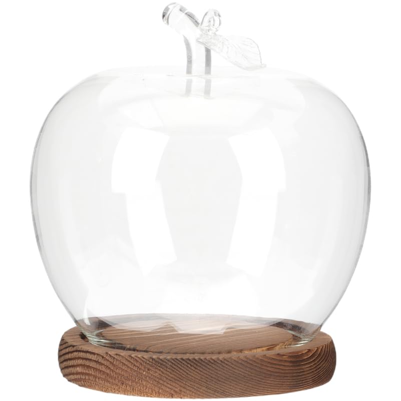 Creative Glass Dome Cover for Preserved Flowers Figurines Shaped Design Base Decorative Display for Home Office Decor Unique Valentine's Day