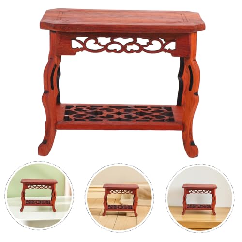 Jade Base Wooden Bonsai Display Holder Plant Stand Indoor Office Desk Carved Pedestal for Small Craft Sculpture Display Holder Home Decor 5.11 X 4.13 X 3.22 in