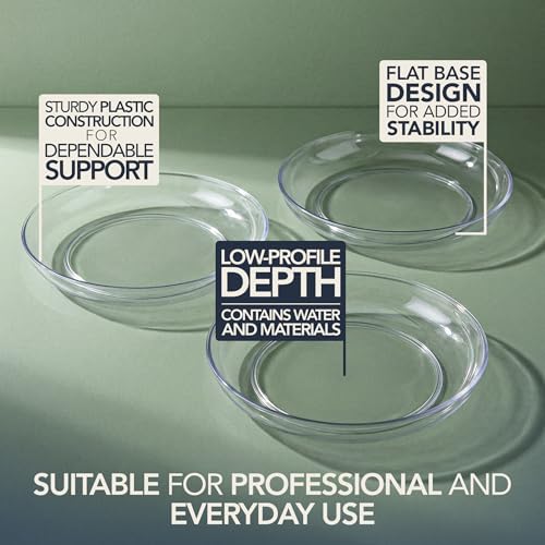 Royal Imports Clear Plant Saucer, Floral Plastic Plates Plant Tray 9" 6pk - size: 9"