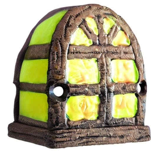 Lulu Decor 100% Cast Iron Miniature Fairy Door + 2 Windows with Glow in Dark Paint, Garden Ornament for Bottom of Trees (5-Inch)