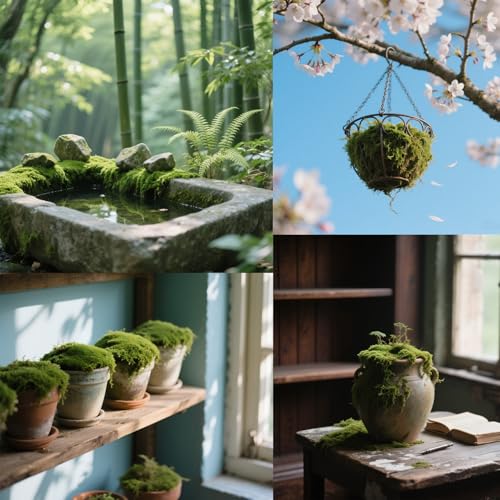 Fake Green Moss for Decorating, Artificial Moss for Aquarium Model Crafts Table Centerpieces Decor (Green, 200g/7oz) - size: 200g/7oz