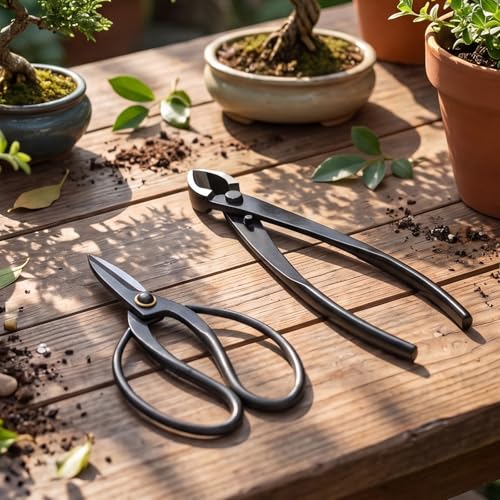 2 Pack Garden Scissors, Stainless Steel Bonsai Pruning Shears with Comfy Grip Handle, Multipurpose Trimming Shears for Bonsai, Herbs, Flowers, Home, Office (Floral Scissors Set) - style: Floral Scissors Set