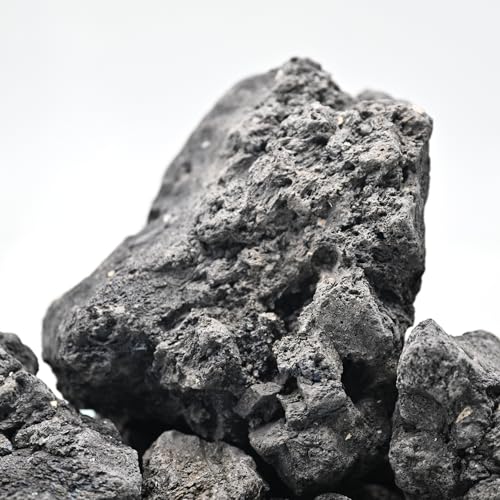 Fish Tank Rocks 5lb Volcanic Lava Rocks for Aquariums,Bonsai,Fire Pits & Landscaping Porous Black Lava Stones Heat-Resistant (3-6inches) 3-4pcs - size: 5lb(3-6in)