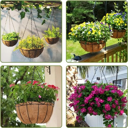 Hanging Baskets Chains 23 Inches 3 Leads Hanging Chains Flower Pot Hanger Replacement Plant Hangers for Planters and Lanterns, Pack of 3 (3 Legs) - style: 3 Legs