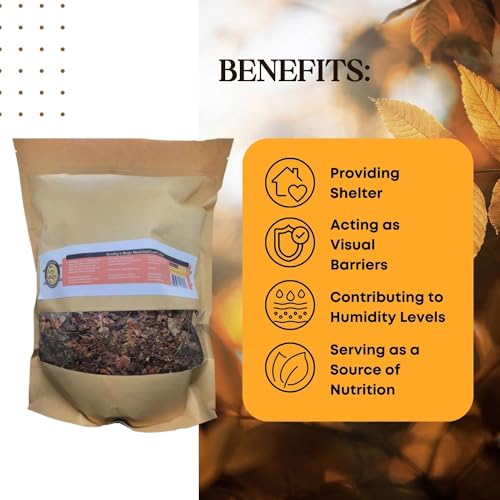 SCOTTY'S BUGS Mulched Leaf Litter for Reptiles, Isopods Live & Snails, Isopod Substrate, Terrarium Bedding, Organic Leaves from Natural Woodlands, 12-Ounce Pack - size: 12oz