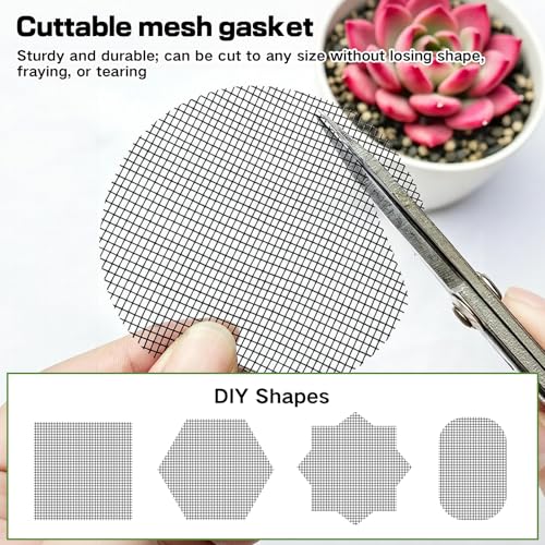 150PCS 2 4 6 Inch Mesh Screen for Planter Pots,Planter Drainage Insert Grid
