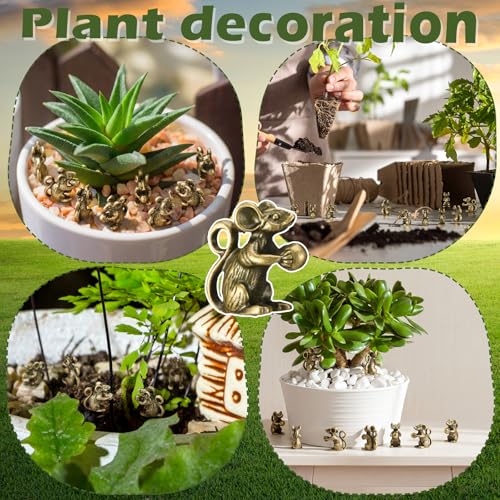 Civaner Mini Brass Figurines, 50 Pcs, Mouse - style: Mouse
