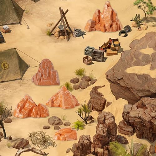 Warmtree 10 Pcs Simulation Diorama Rocks Stone Fake Rock - color: Brown