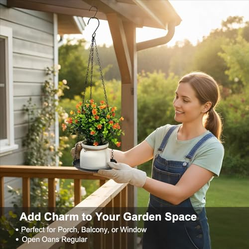 Hanging Planter for Indoor Outdoor Plant, Plant Hanger, Plant Hanging Tray - style: 3/S, three chains three little trays