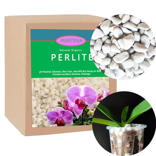 Hard Chunky Perlite for Plants, 1-2CM Coarse Horticultural Grade, Bulk Potting Mix Soil Amendment for Enhanced Drainage and Ventilation, for Orchid, Dendrobium, Araceae (20QT) - size: 20QT