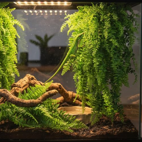 PINVNBY Reptile Plants Hanging Fake Vines Boston Climbing Terrarium Plant with Suction Cup for Bearded Dragons Lizards Geckos Snake Pets Hermit Crab and Tank Habitat Decorations (6 Pack) - size: 6PCS