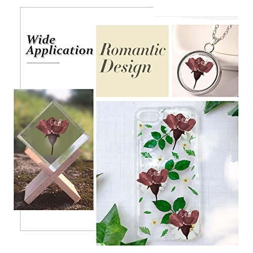 Pressed Dried Cherry Flowers, 60PCS Purple Red Natural Real Dried Pressed Cherry Blossom Flowers, Dry Flowers for Resin DIY Ornament Crafts Candle Making - color: Cherry Flowers-purple Red(side Pressure)