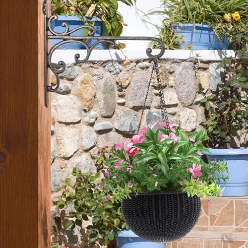 Sungmor Cast Iron Wall Hook Plant Hangers - 2PC Black - color: Black - 2pcs & 11.4 inch