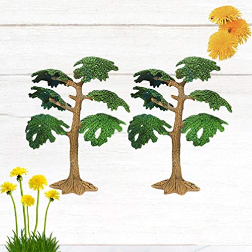 Toyvian Miniature Cypress Trees, 2pcs Artificial Model - color: Multicolor
