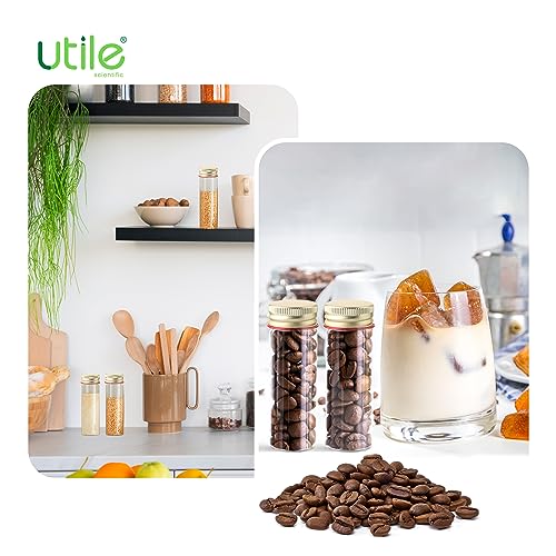 Utile 20pcs Glass Test Tubes, Medium Borosilicate Glass Material, 25ml Test Tubes, with Aluminum Screw caps, 4004.0622.20 - style: 20pcs of 28x85mm