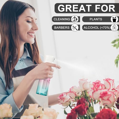 hair spray bottle, ultra-fine spray continuous spray bottle (200ml/6.8oz), used for hair design, vegetation, cleaning and skin care - empty, reusable (Gradient) - color: Gradient