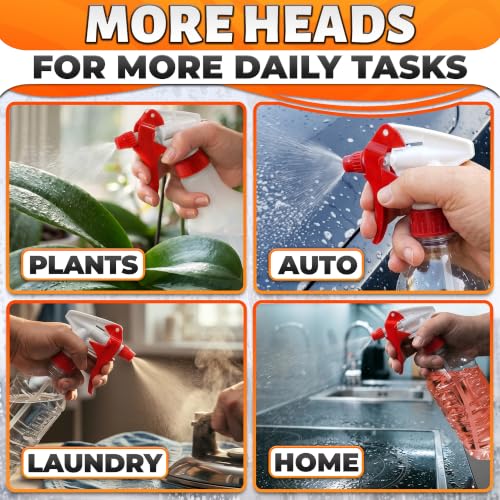Spray Bottle Nozzle Replacement 12 Pack, Fits 8-32oz Bottles (Red) - color: 12 Pcs Red