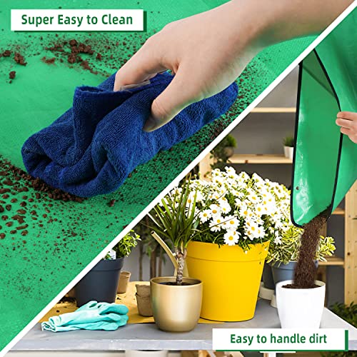 Large Repotting Mat for Indoor Plant Transplanting and Mess Control Waterproof Potting Mat Foldable Plant Mat