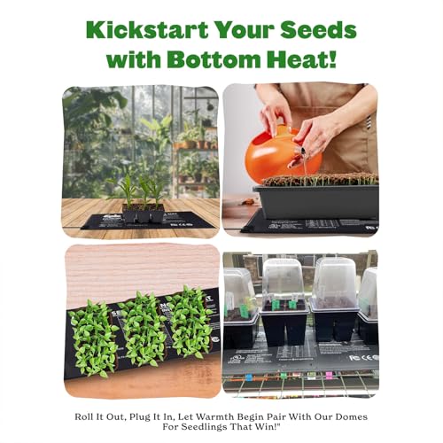 Epic Gardening Seedling Heat Mat for Plants – High-Performance 20W Heavy-Duty PVC Heating Mat for Seed Germination, Plant Growth, & Fermentation | Durable & Reliable Warmth for Indoor Gardening