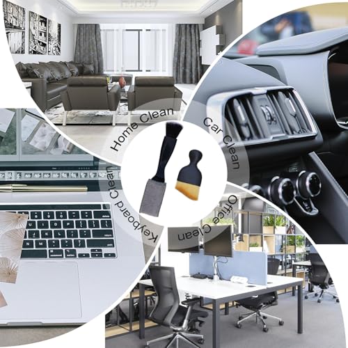 3 Pcs Exquisite Microfiber Duster Brushes, Car Detailing Brushes, Feather Duster, Efficient Dust Removal, Cleaning Tool Perfect for Computers, Keyboards, Car Interior, Photo Frames, Digital Devices