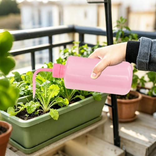 pson 2Pcs Squeeze Wash Bottle Watering Can, 250ML and 500ML Plastic Irrigation Bottle for Succulents, Indoor Plants, Cleaning(Pink) - color: Pink