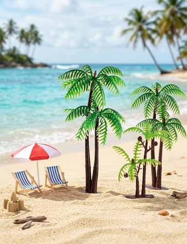 30 Pcs Miniature Trees Model Coconut Palm Trees