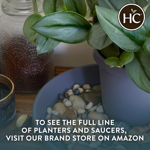 The HC Companies Classic Round Planter Pot, 16 Inch, White, 2-Pack - color: White, size: 16", style: Pack of 2