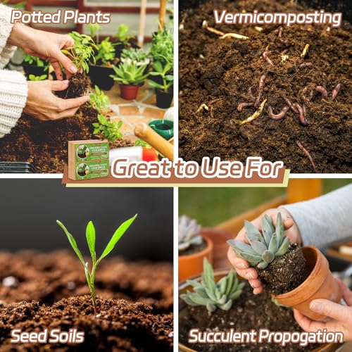 Riare 8pcs Organic Coco Coir Bricks, Natural Coconut Coir for Plants - size: 8 Pack