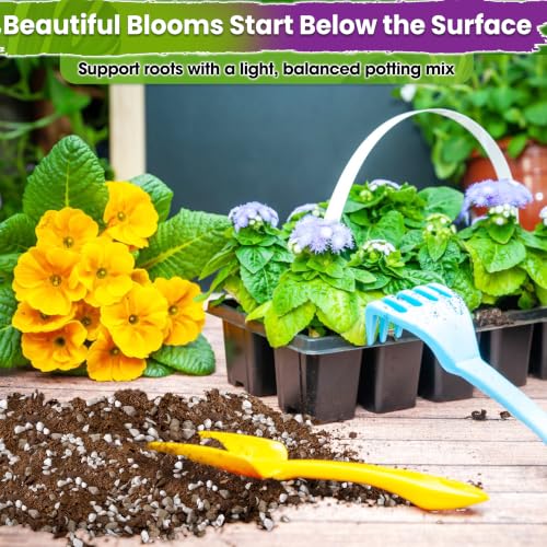 4in1 African Violet Potting Soil, Pre-Mixed & Ready to Use, 1 QRT | African Violet Soil Blend with Perlite, Coco Coir, Pumice & Pine Bark for Balanced Moisture, Root Airflow & Gentle Drainage - size: 1 Quart