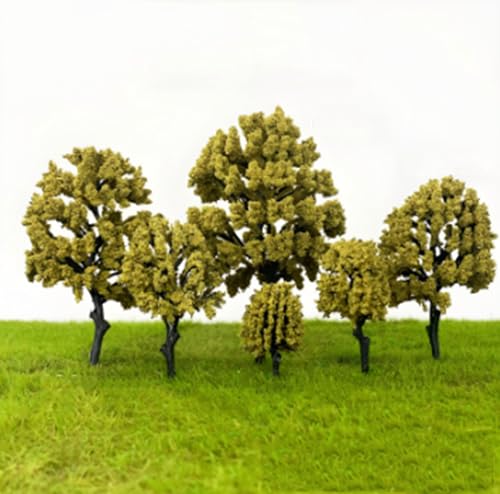 Tree Powder for DIY Model Trees Basing Material Plant Tufted Terrain Model for DIY Miniature Model Shrub Bushy Tuft, Building Model Railway Fairy Garden Diorama Scenery(Withered Green) - color: Withered Green