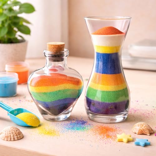 CuteyCo Crafty Sand for Kids - 10 Colors: 3 lbs of Vibrant Craft Sand & Play Sand