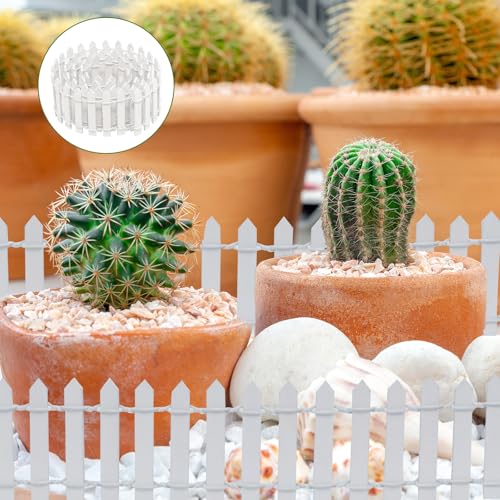 4PCS 35Inch White Picket Fence - Miniature Fairy Garden Decor, Plant Pots & DIY Crafts (Durable Wooden Decorative Fence) - size: 35in,4pcs,White