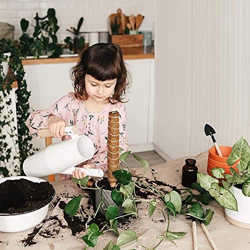 Eibikdi 101in Moss Pole for Plants Monstera 8 Pcs | Plant Support Stakes for Indoor Climbing Plants Grow Upwards, 65ft Twist Ties, 13ft Jute Rope, 6.5ft Hook-and-Loop Strip - size: 8 Packs