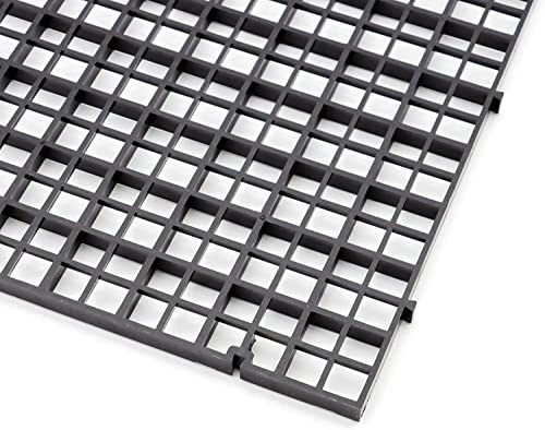 ALEGI 12 Pcs Aquarium Fish Tank Divider Plastic Egg Crate, S - size: S 12pcs Black