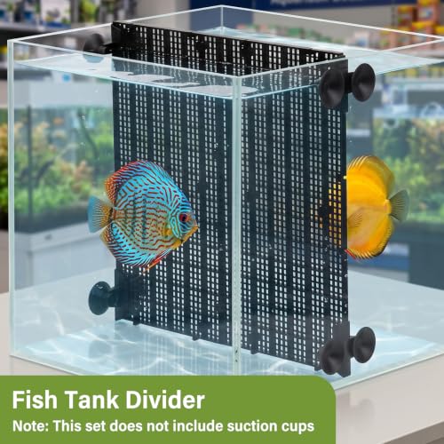 LINLAN 6 Pieces High-Density Aquarium Grid Plastic with 36 Brackets, Fish Tank Divider, Egg Crate for DIY Filtration and Bottom Protection in Aquascaping - size: 6pcs