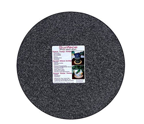 CWP MA-1400 Synthetic Fabric Plant Mat, 14-Inch, Charcoal/Walnut Brown (Packaging Label May Vary) (Pack of 2) - size: 1'2" (Round) (Pack of 2)