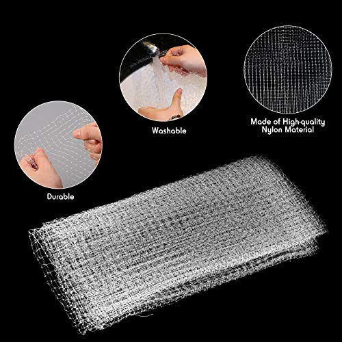 Shappy 6 x 7.2 ft Aquarium Clear Mesh Fish Tank Cover Netting DIY Top | Fine Screen Prevents Fish Jumping, Breathable Transparent Netting, DIY Cuttable Lid Replacement for Air Circulation