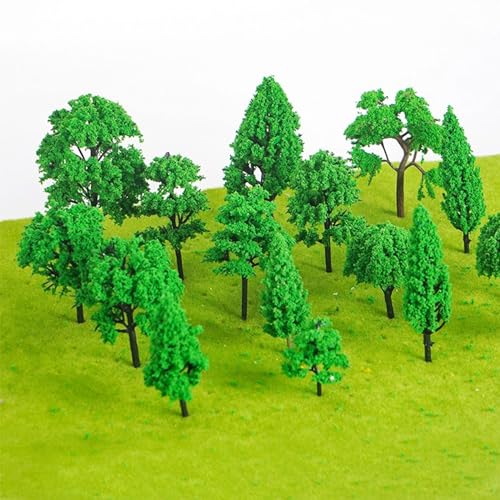 Cayway 65 PCS Model Trees Mixed Model Tree, Diorama Tree Fake Miniature Trees Model Scenery Supplies for DIY Projects Landscape Fairy Garden - color: Style C