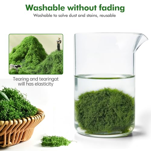 Fuallwin Green Moss Mat 39.37" – Waterproof for Indoor/Outdoor Wall Decor & DIY Crafts.