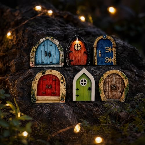 Miniature Fantasy Door Set, Enchanted Garden Decor