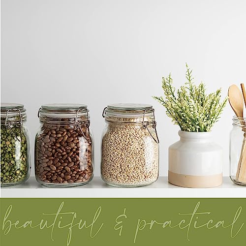 Glass Jars with Airtight Lids 32 oz