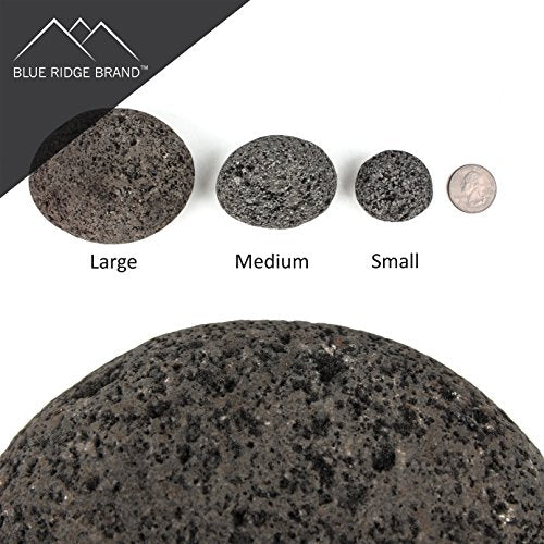 Lava Rock - 10-Pound Tumbled Lava Stones - 1" Black/Gray Lava Pebbles - Volcanic Rock - Landscaping Rocks - Small - color: Grey (SM) 1", size: 10 Pound