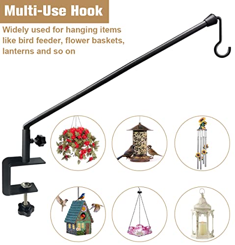 38 Inch Extended Reach Deck Hook Hanger for Railing, 2 Packs - size: 38 Inch 2 Pack