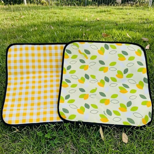 Potting Soil, Waterproof Oxford Repotting Mat Foldable Square Plant Base, Thickened Gardening Mat for Indoor Succulent Transplanting Flower Soil Mixing 19.7x19.7 Inch Small Leaf Pattern