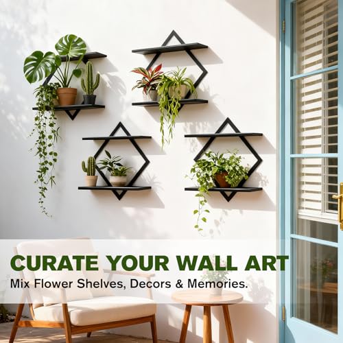 2 Pack Wall Planters for Indoor Plants, Black - color: Black-2pack