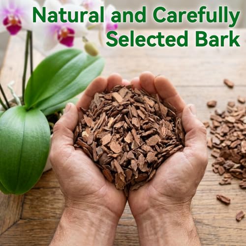ZeeDix 3QT Orchid Bark for Plants, Soil Amendment for Orchids & Houseplants | Organic Chunky Pine Bark, Uniform 3/8–5/8 Inch Chips, Prevents Soil Compaction, Boosts Root Aeration & Fast Drainage - size: 3 Quart
